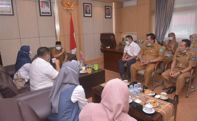 Wakil Walikota Sawahlunto Zohirin Sayuti menerima tim Badan Pemeriksa Keuangan (BPK) Provinsi Sumatera Barat