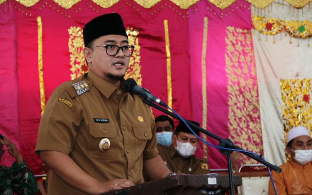 Wakil Bupati Tanahdatar Richi Aprian saat membuka musrenbang Kecamatan Lima Kaum.