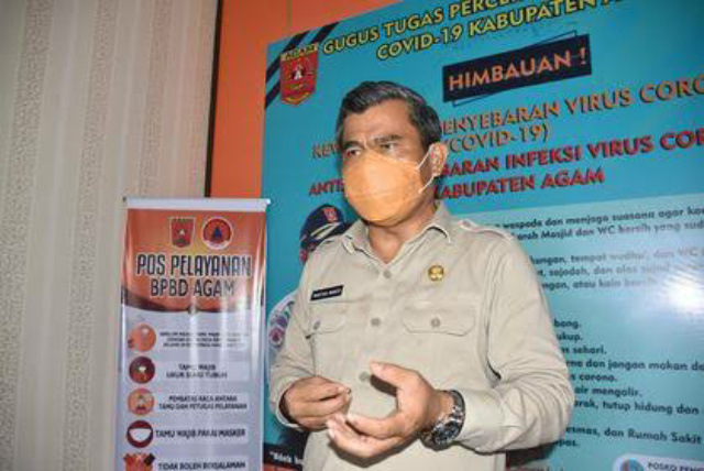 Ketua Harian Satuan Tugas Penanganan Covid-19 Agam, Martias Wanto Dt Maruhun
