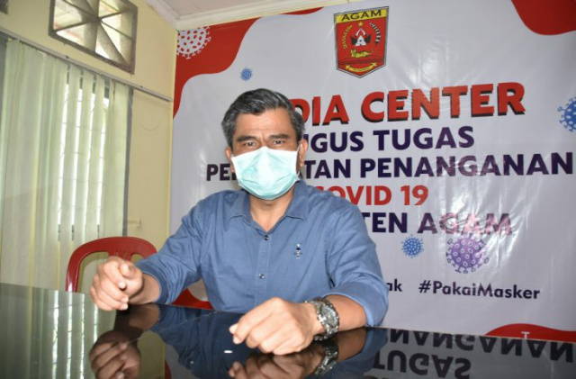 Ketua Harian Satuan Tugas Penanganan Covid-19 Kabupaten Agam, Drs Martias Wanto