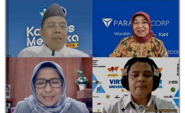 Kuliah umum secara virtual bersama Founder dan Komisaris Utama PT. Paragon Technology and Innovation, Dr. (HC) Hj. Nurhayati Subakat, Apt
