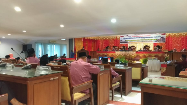 Rapat paripurna istimewa DPRD Limapuluh Kota memperingati Hari Jadi ke-180 Kabupaten Limapuluh Kota
