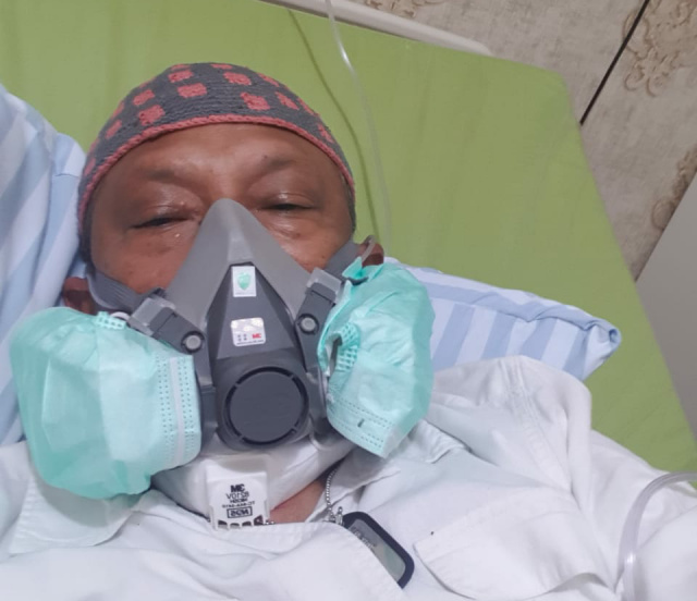 Dr Farhaan Abdullah saat menjalani perawatan Covid-19