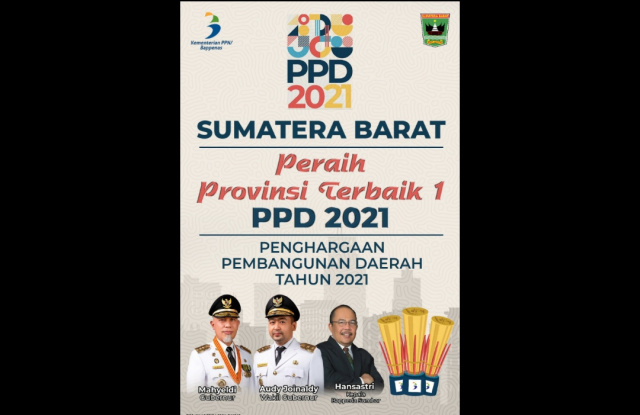 Sumatera Barat Raih Provinsi Terbaik I PPD 2021