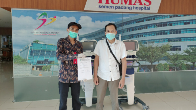 Semen Padang Hospital (SPH) memberikan pinjaman 2 ventilator kepada RSUP M. Djamil
