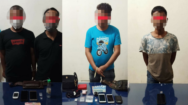 Empat pelaku penyalahguna narkoba yang ditangkap Polres Bukittinggi 
