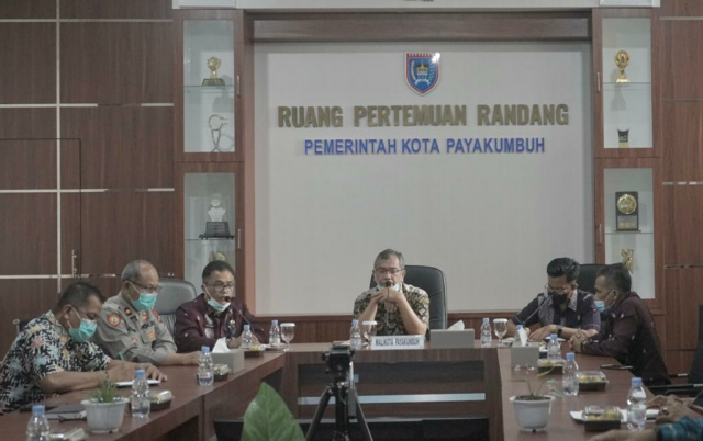 Pemerintah Kota (Pemko) Payakumbuh menggelar rapat kerja membahas langkah strategis terkait penanganan Covid-19