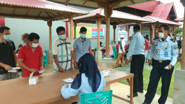 Vaksinasi Covid-19 di Lapas Kls II Bukittinggi