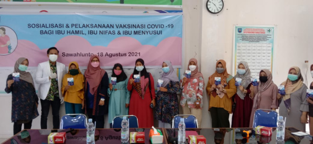 Kota Sawahlunto Gelar Pencanangan Vaksinasi Covid -19 Bagi Ibu Hami dan Menyusui di Puskesmas Sungai Durian, Kamis (19/8)