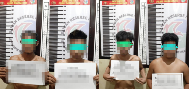 Empat tersangka diamankan anggota Reskrim Narkoba Polres Dharmasraya