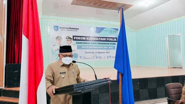 Wakil Walikota Sawahlunto Zohirin Sayuti Membuka Forum Konsultasi Publik Ranwal RPJMD Kota Sawahlunto Tahun 2018 - 2023