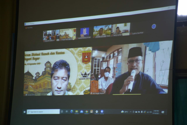 Wakil Bupati Agam, Irwan Fikri saat mengikuti Forum Diskusi Ranah dan Rantau Urang Bayua