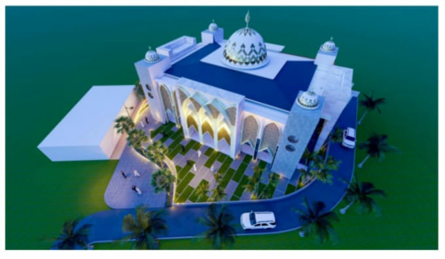Inilah grand desain masjid megah Misbahul Ulum SMA N 1 Kota Padang Panjang, sumbangan para alumni. Kini, pembangunan mesjid ini telah hampir habiskan dana Rp4 miliar.