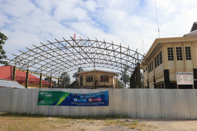 Pembangunan hangar untuk posko atau tempat standby kendaraan tanggap darurat kebencanaan