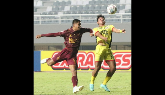 Rocky Sipolo, 1 golnya gagal persembahkan kemenangan perdana untuk Semen Padang.  Foto :ig@semenpadangfc