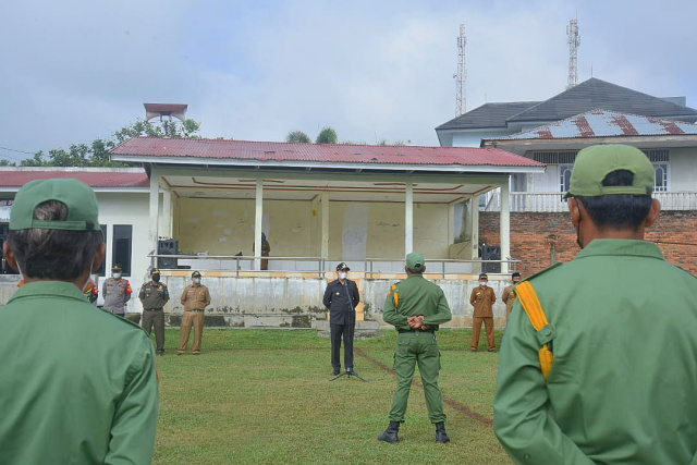 Walikota Sawahlunto Deri Asta menghadiri dan membuka langsung kegiatan Bintalsik yang diikuti total sebanyak 110 orang Linmas 