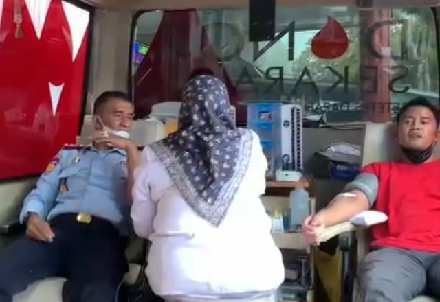 Donor darah di Lapas Kelas IIA Bukittinggi