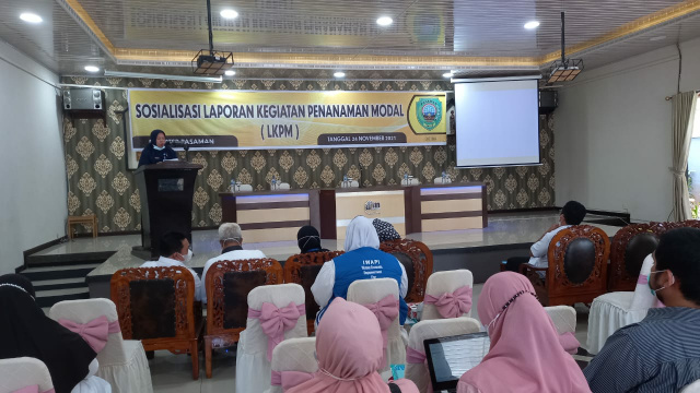 Pemerintah Kabupaten Pasaman melalui Dinas Penanaman Modal dan Pelayanan Terpadu Satu Pintu (DPMPTSP) menyelenggarakan Bimbingan Teknis/ Sosialisasi Penyampaian Laporan Kegiatan Penanaman Modal (LKPM) Tahun 2021.