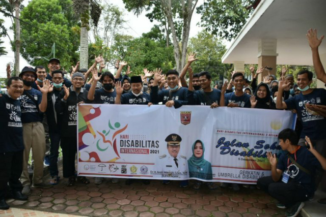 Bupati Agam, Dr. H. Andri Warman sambut kunjungan para penyandang disabilitas di Mess Pemkab Agam Belakang Balok