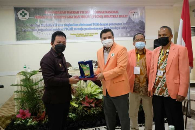 Wawako Asrul saat membuka Musda VII PAGI, Sabtu (19/3/3022) di Hotel Rangkayo Basa.