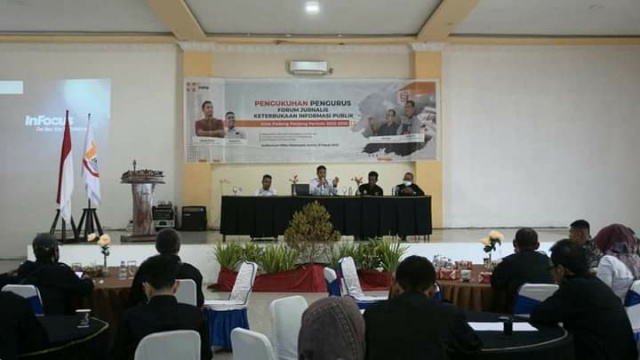 Suasana pengukuhan pengurus FJKIP Kota Padang Panjang, Kamis (31/3/2022) siang.