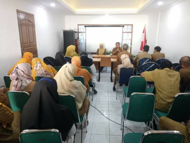 Suasana kultum Dinas Perkim LH selama Ramadhan.