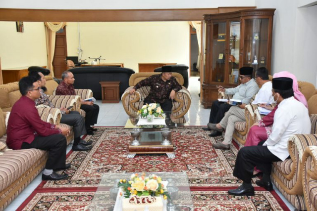 Suasana saat pertemuan BAZNas dan Bupati Agam, Andri Warman berlangsung