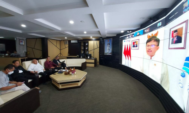 Suasana penandatangan menuju Bukittinggi Kota Cerdas Kamis (21/04/2022).