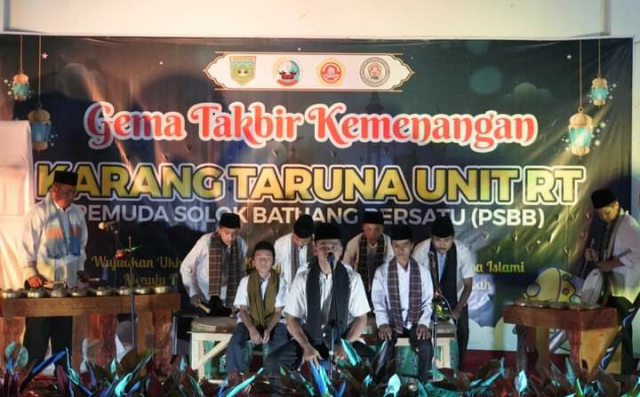 Suasana pembukaan lomba Gema Takbir se Pabasko di gelar Pemuda Solok Batuang Bersatu.
