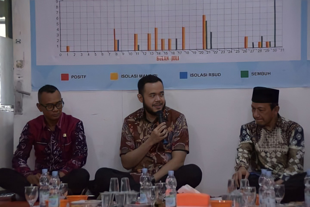 Wako Fadly Amran saat hadiri halal bihalal, Kamis (12/5/2022) siang.
