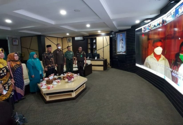 Foto ikuti Apel Siaga TPK Bergerak dalam upaya percepatan penurunan stunting di seluruh Indonesia.