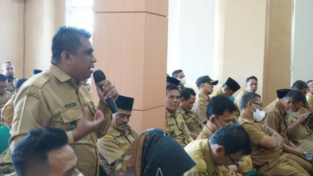 Wali nagari se-Dharmasraya saat menggelar Rakor peningkatan budaya lokal