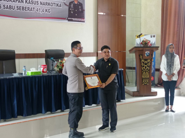 Ketua DPRD Bukittinggi Beny Yusrial apresiasi Polres Bukittinggi atas keberhasilan pengungkapan kasus sabu