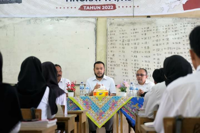 Wako Fadly saat berikan motifasi pada peserta pelatihan bahasa dan budaya Jepang.