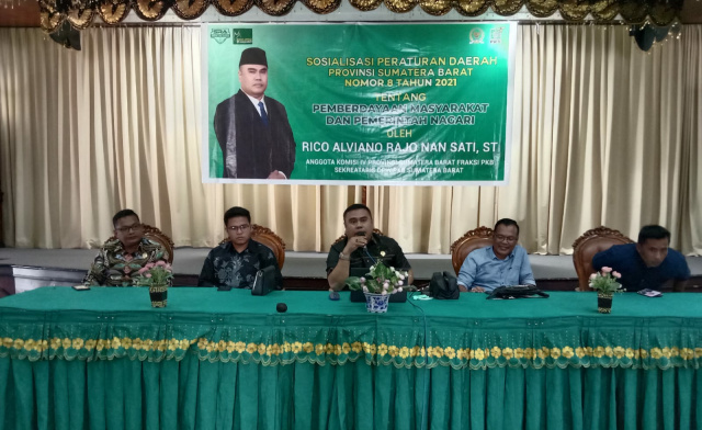 Rico Alviano Menjadi Nara Sumber Sosialisasi Perda RPPLH di Kabupaten Sijunjung, Senin (18/7)
