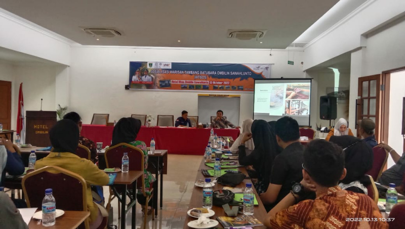 Dinas Pariwisata Sumatera Barat Menggelar Sosialisasi Warisan Tambang Batubara Ombilin di Kota Sawahlunto, Kamis (13/10)