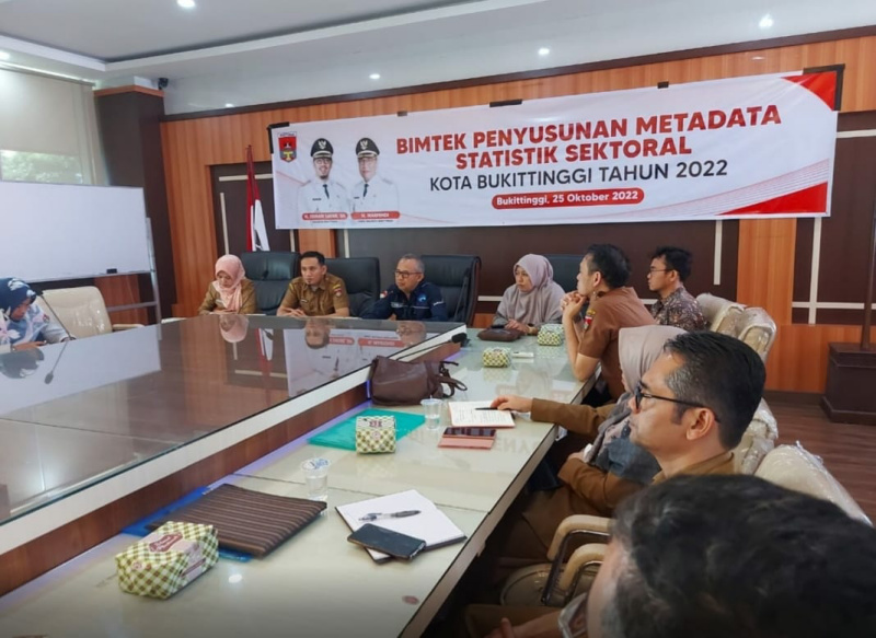 Foto pelaksanaan Bintek penyusunan meta data statisik sektoral