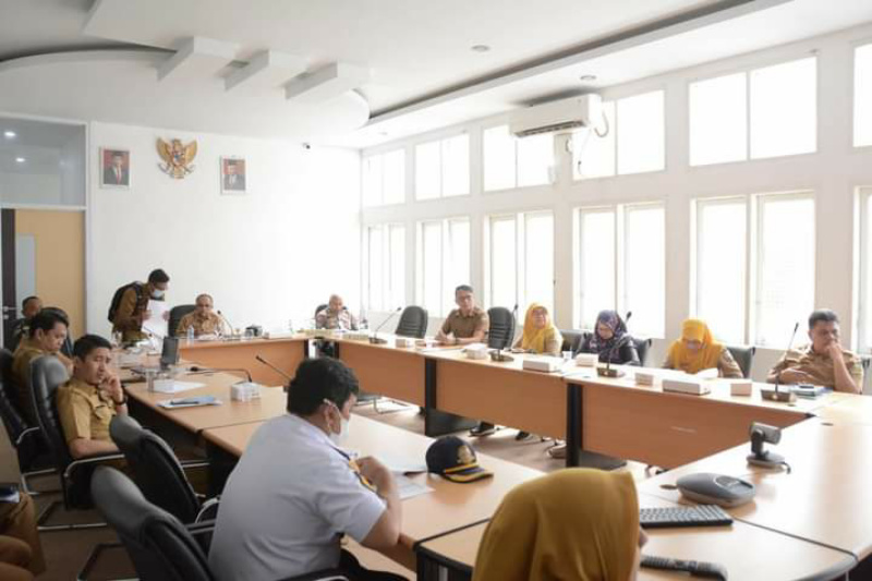 Suasana rakor Pemko dengan Mendagri.