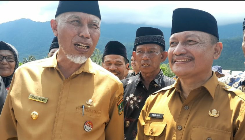 Gubernur Sumatera Barat, Mahyeldy Ansharullah bersama Irwan Fikri