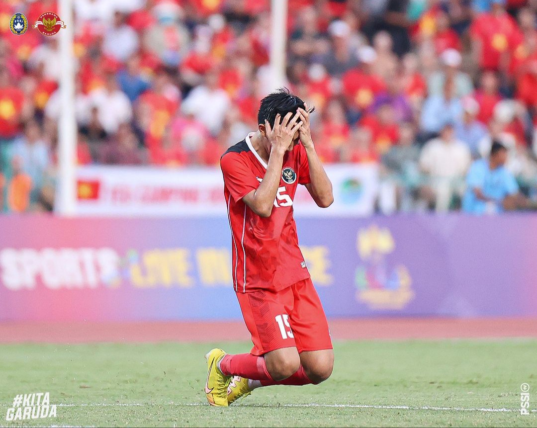Muhammad Taufani, bersyukur usai mencetak gol penentu kemenangan Indonesia atas Vietnam (foto:PSSI)