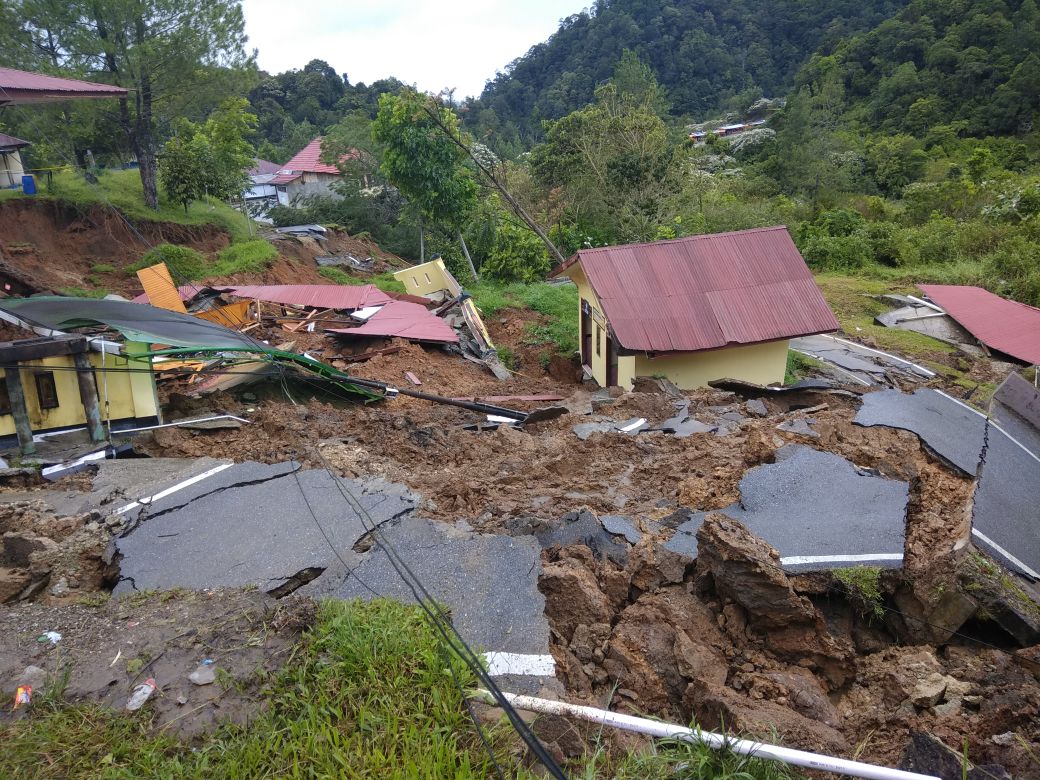 Mapolres Solok Dilanda Musibah Longsor