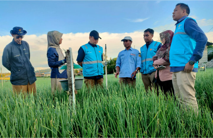 General Manager PLN UID Sumbar, Ajrun Karim Bersama Petani Bawang di Alahan Panjang